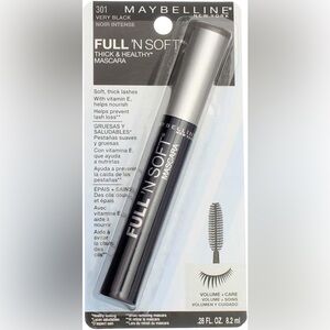 Maybelline Washable Mascara - Black 301, with Vitamin E, 0.28 oz